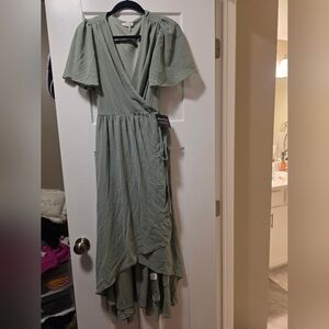 Soieblu Dusty Sage Waverly High Low Dress - Baltic Born